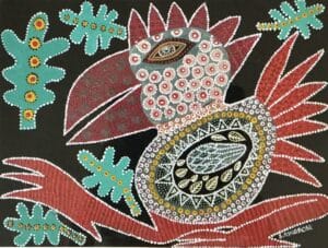 Red legged bird