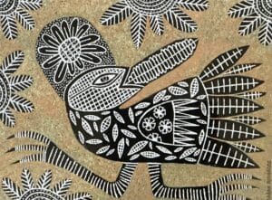 Mustard flower bird