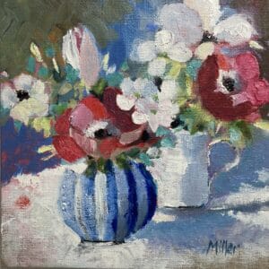 Blue Striped Pot