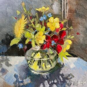 Jam Jar with a Dandelion